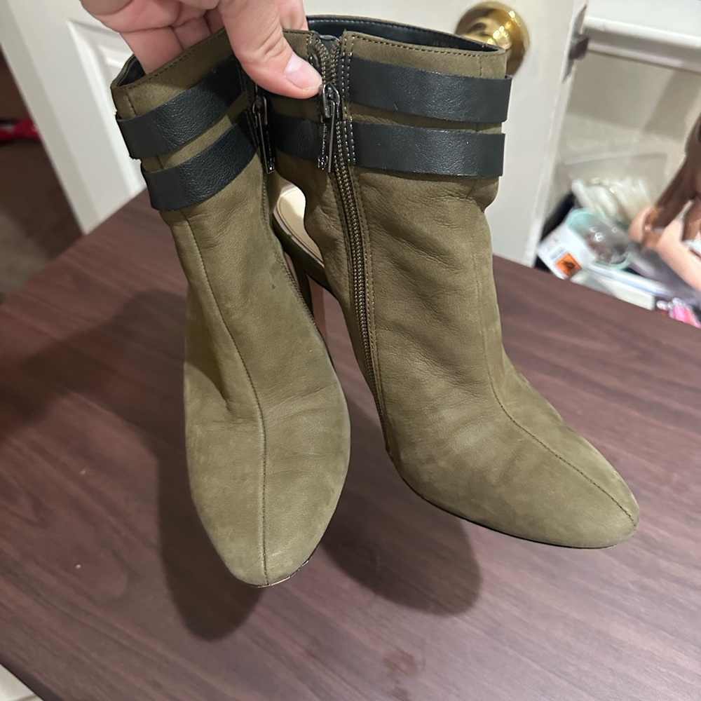 Olive Green Ankle Boots